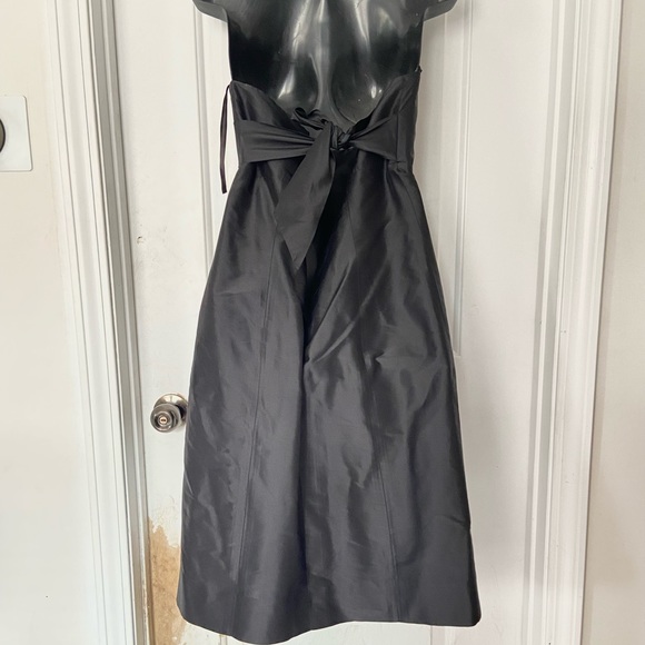 Coren Moore black satin strapless party cocktail dress - Picture 4 of 7
